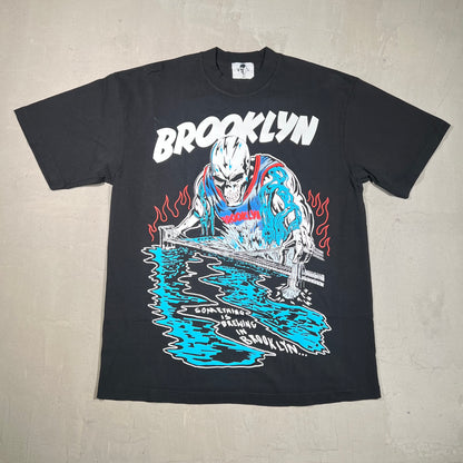 Warren Lotas Brooklyn Gaint Black Tee Size Large NEW x14030