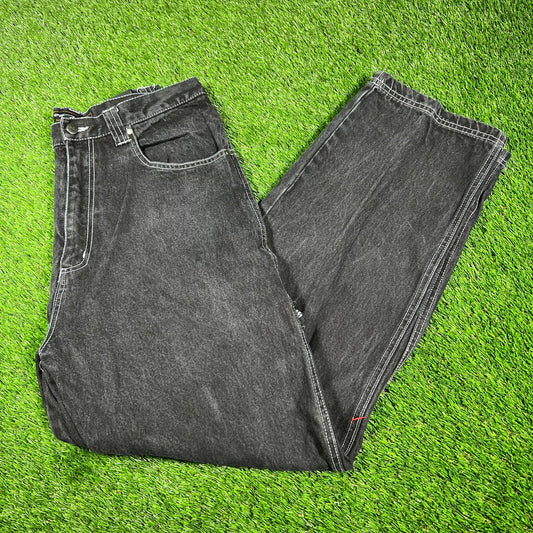 Y2K Moffat Collection Black Denim Jeans Size 36 USED v17023