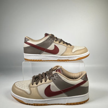Nike Dunk Low Light Bone Rough Red (2003) Size 9.5 USED s19364