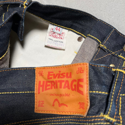 Evisu Indigo Yellow Arch Denim Size 36 (Tailored) USED x17659