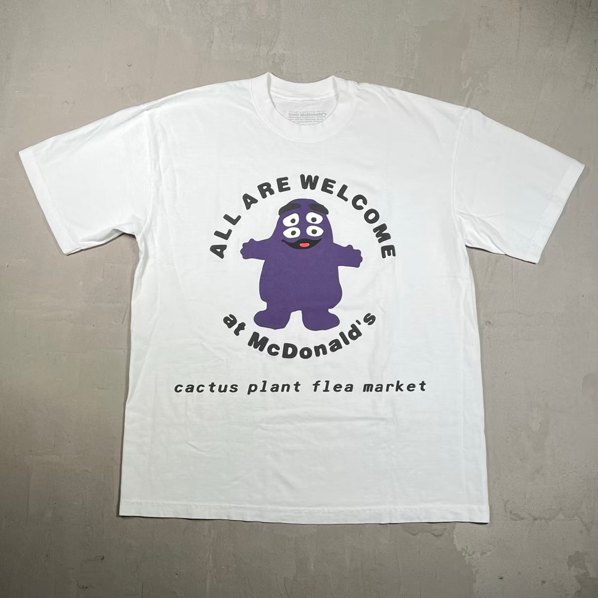 CPFM McDonalds White Grimace Tee Size Large USED x18837