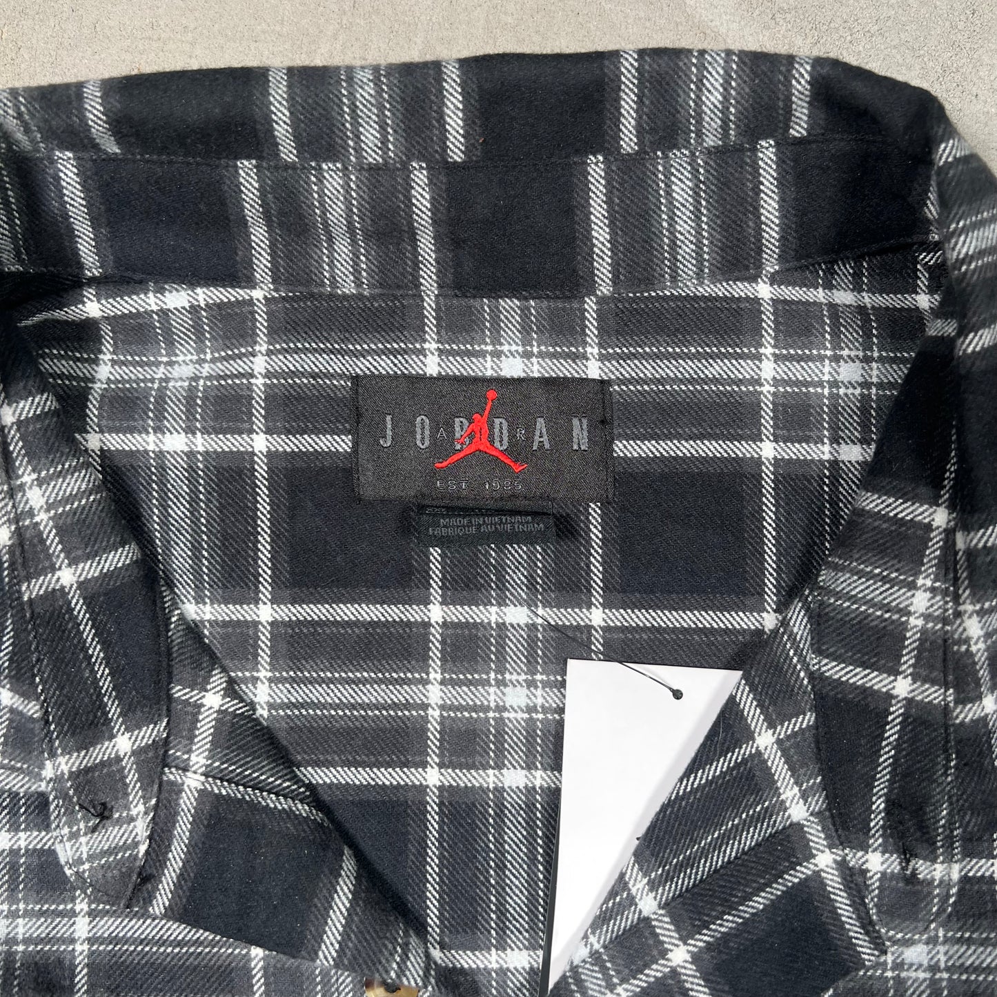 Jordan Black/White Plaid Flannel Size XXL NEW x17241