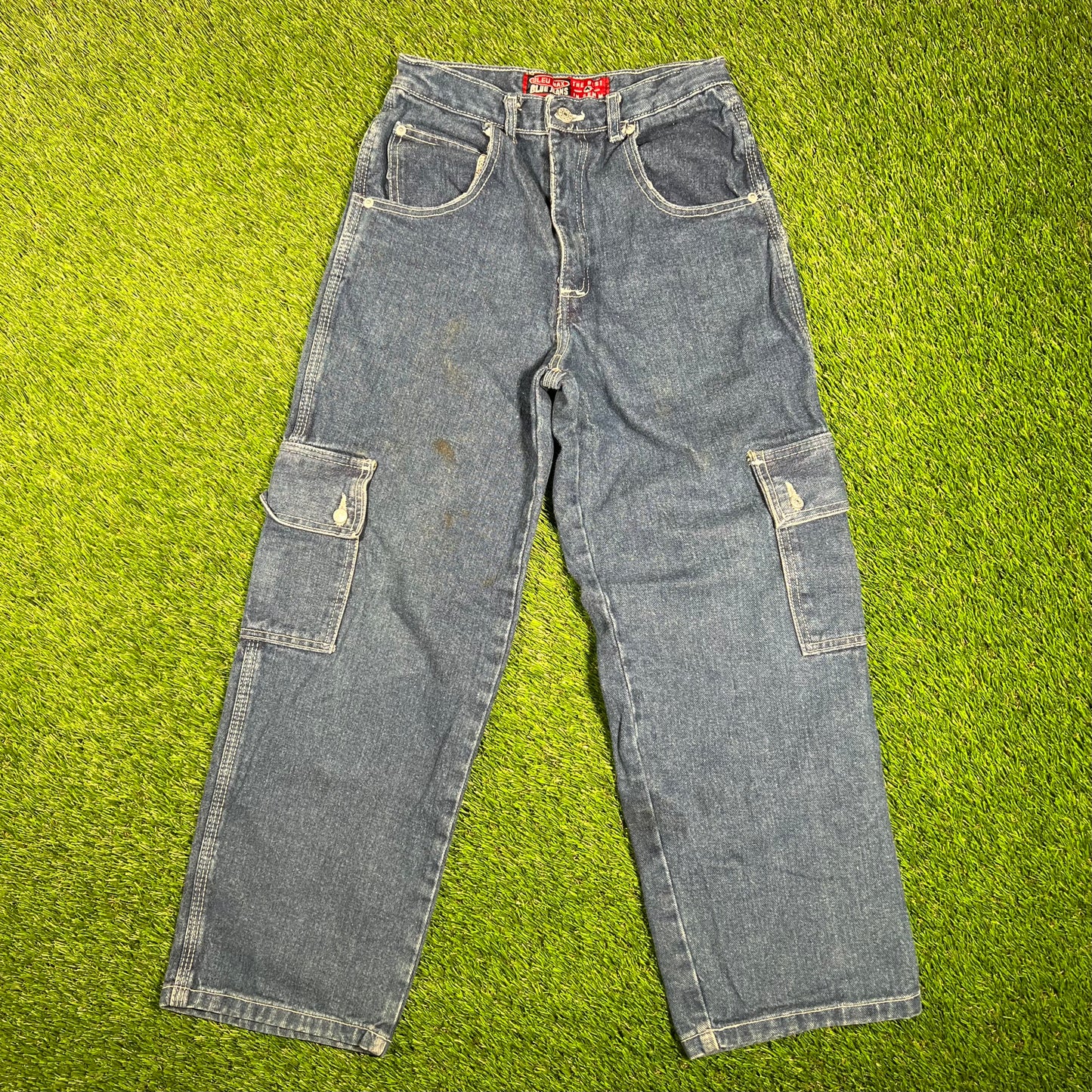 1990s Pokemon Bleu Max Blue Jeans Size XS USED v17936