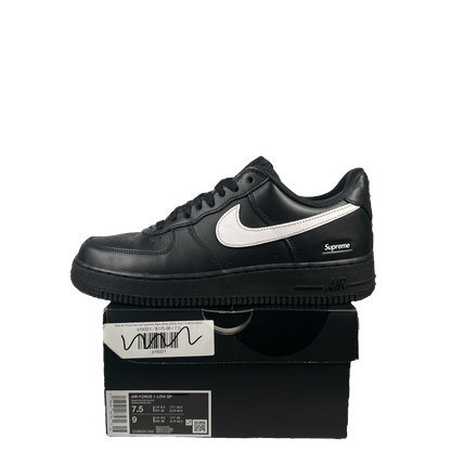 Nike Air Force One Supreme Black White (2025) Size 7.5 USED s20322