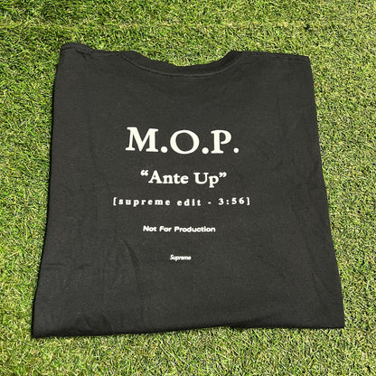 Supreme M.O.P. Black Tee Size Large USED x13561