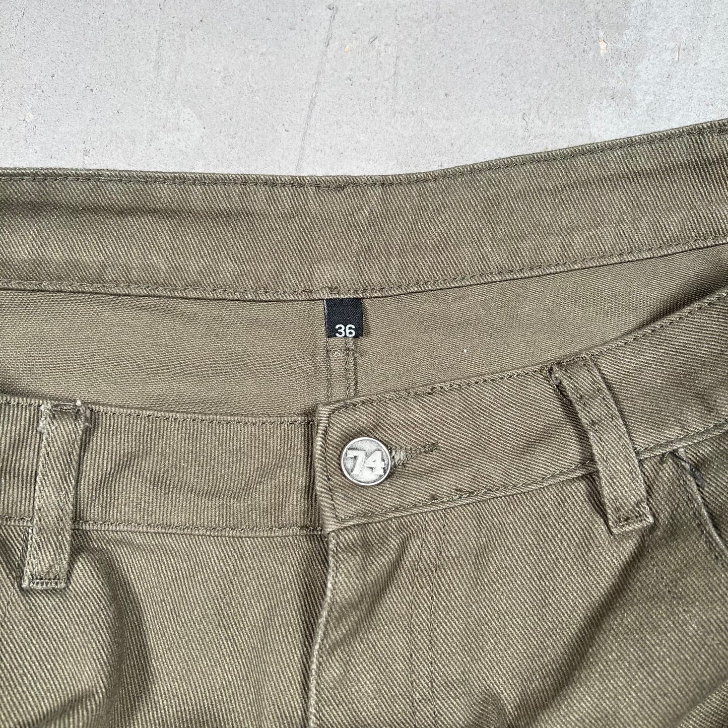 74 Is War Olive Green Capenter Pants Size 36 USED x17124