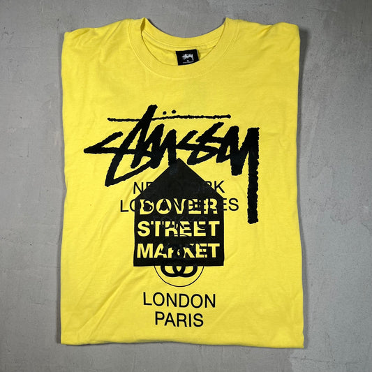 Stussy Dover Street World Tour Longsleeve Yellow Size XL NEW x17287