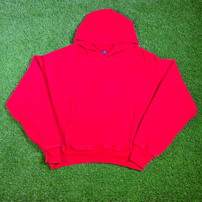 Yeezy Gap Double Layered Red Hoodie Size Medium USED x14348