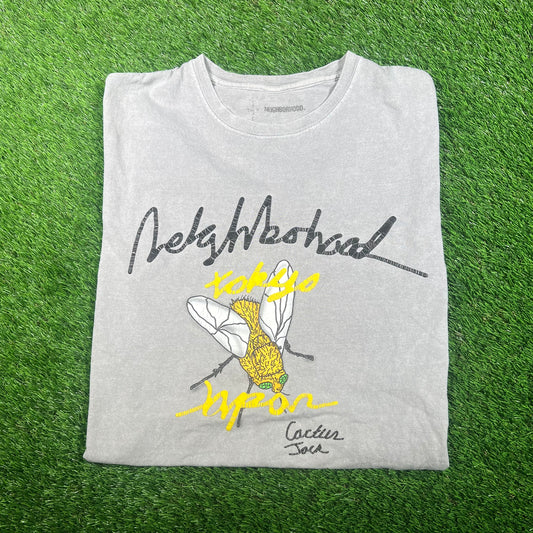 Travis Scott Neighborhood Bug Grey Tee Size Large USED x15680