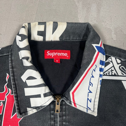 Supreme Trasher Black Worker Jacket (2015) Size Medium USED x17337