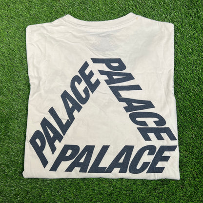 Palace White/Navy Tri Freg Longsleeve Size Medium USED x15819