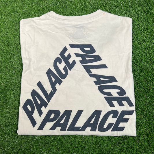 Palace White/Navy Tri Freg Longsleeve Size Medium USED x15819