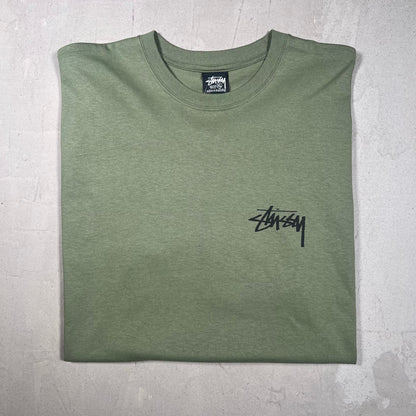 Stussy Stock Dog Green Tee Size XL NEW x17375