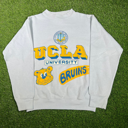 1990's UCLA Bruins Lee Light Blue Crewneck Size Small USED v17409