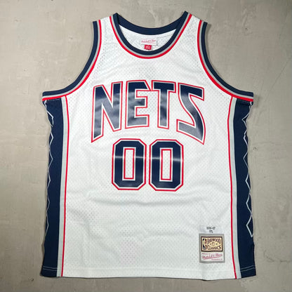 Playboi Carti NBA Mitchell & Ness New Jersey Nets White Jersey Size Large NEW x18523