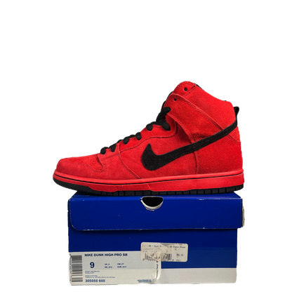 Nike SB Dunk High Red Devil (2011) Size 9 NEW s20380