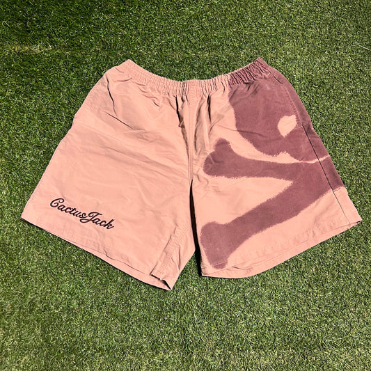 Travis Scott Cactus Jack For Mastermind Skull Shorts Washed Red Size Medium USED X14280
