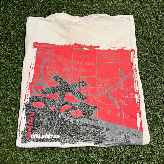 1995 Marlboro Unlimited Racing White Pocket Tee Size XL USED v16314