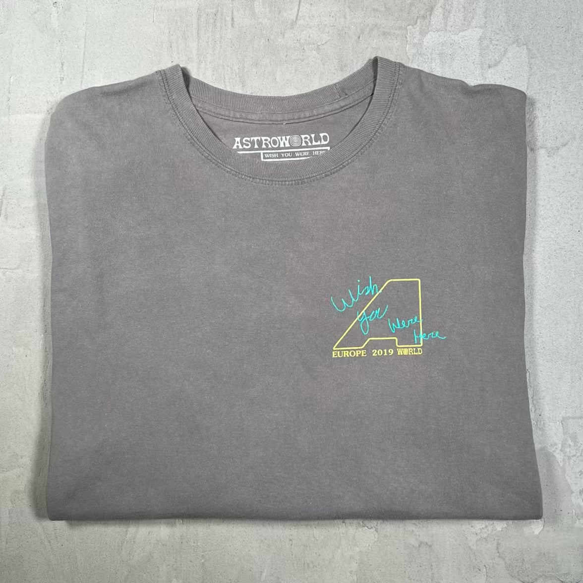 Travis Scott Europe 2019 Tour Grey Longsleeve Size XL USED x18555