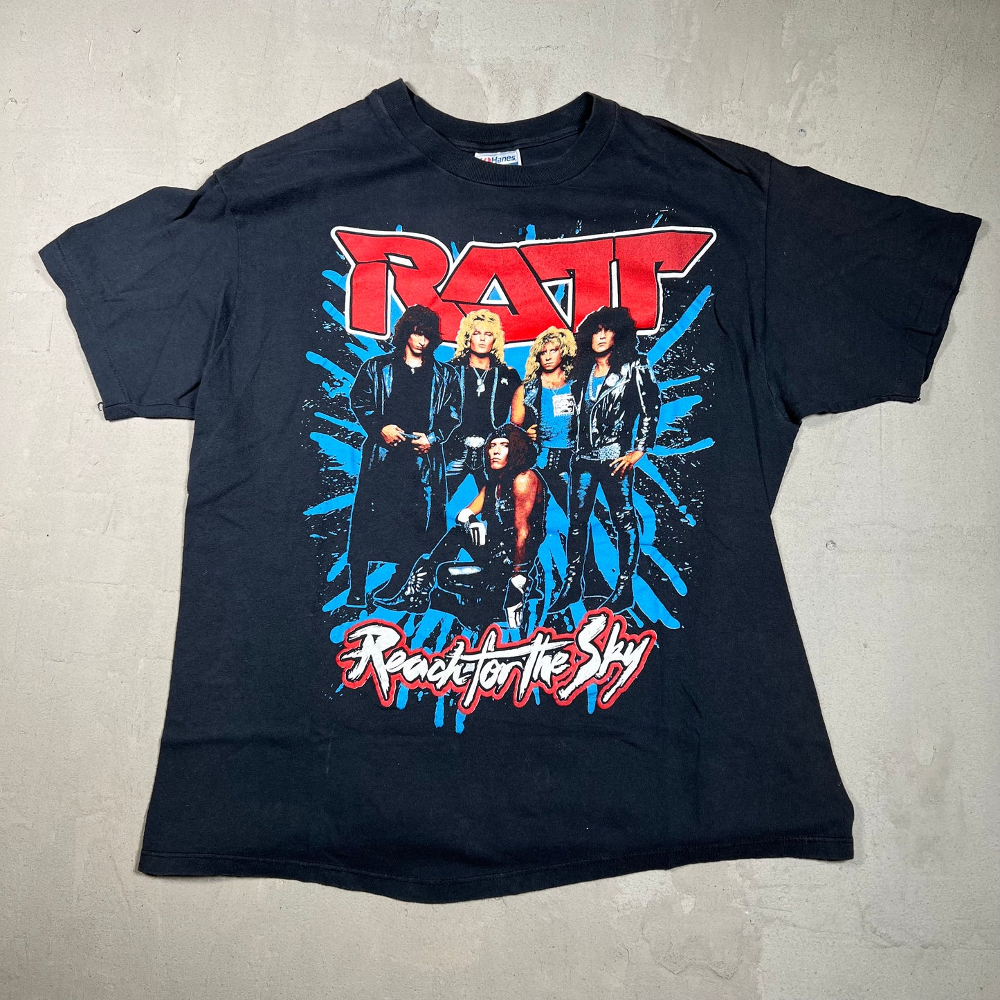 1989 Ratt "Reach for the Sky" Black World Tour Tee SIze Large