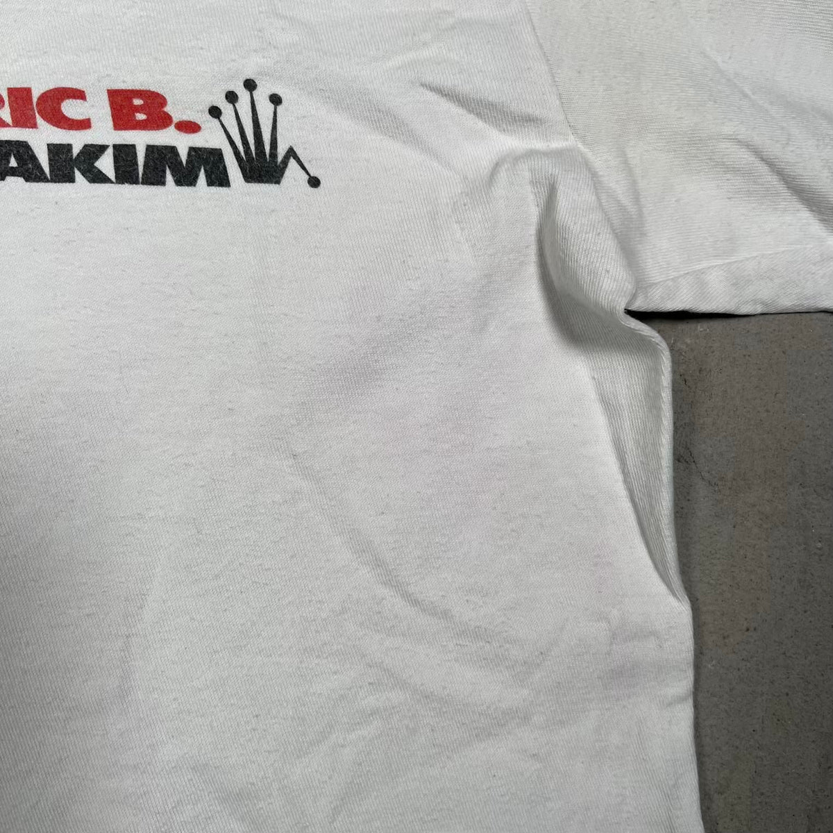 Stussy Eric B & Rakim "Move the Crowd" White Longsleeve Size Medium USED x18403