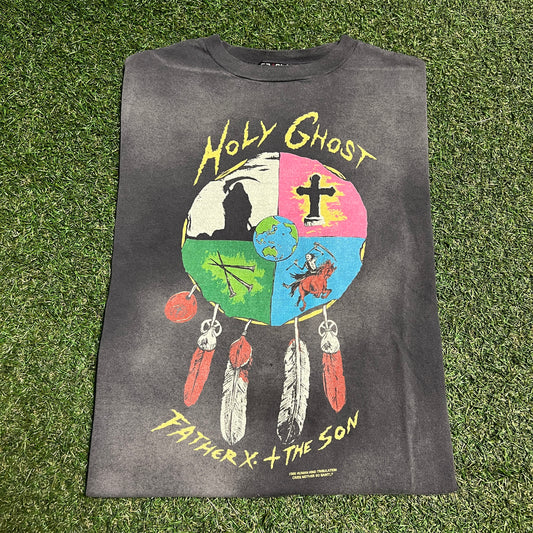 Saint West Black "Holy Ghost" Tee Size Small USED x14183