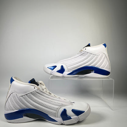 Jordan 14 White Hyper Royal (2020) Size 9 USED s20891