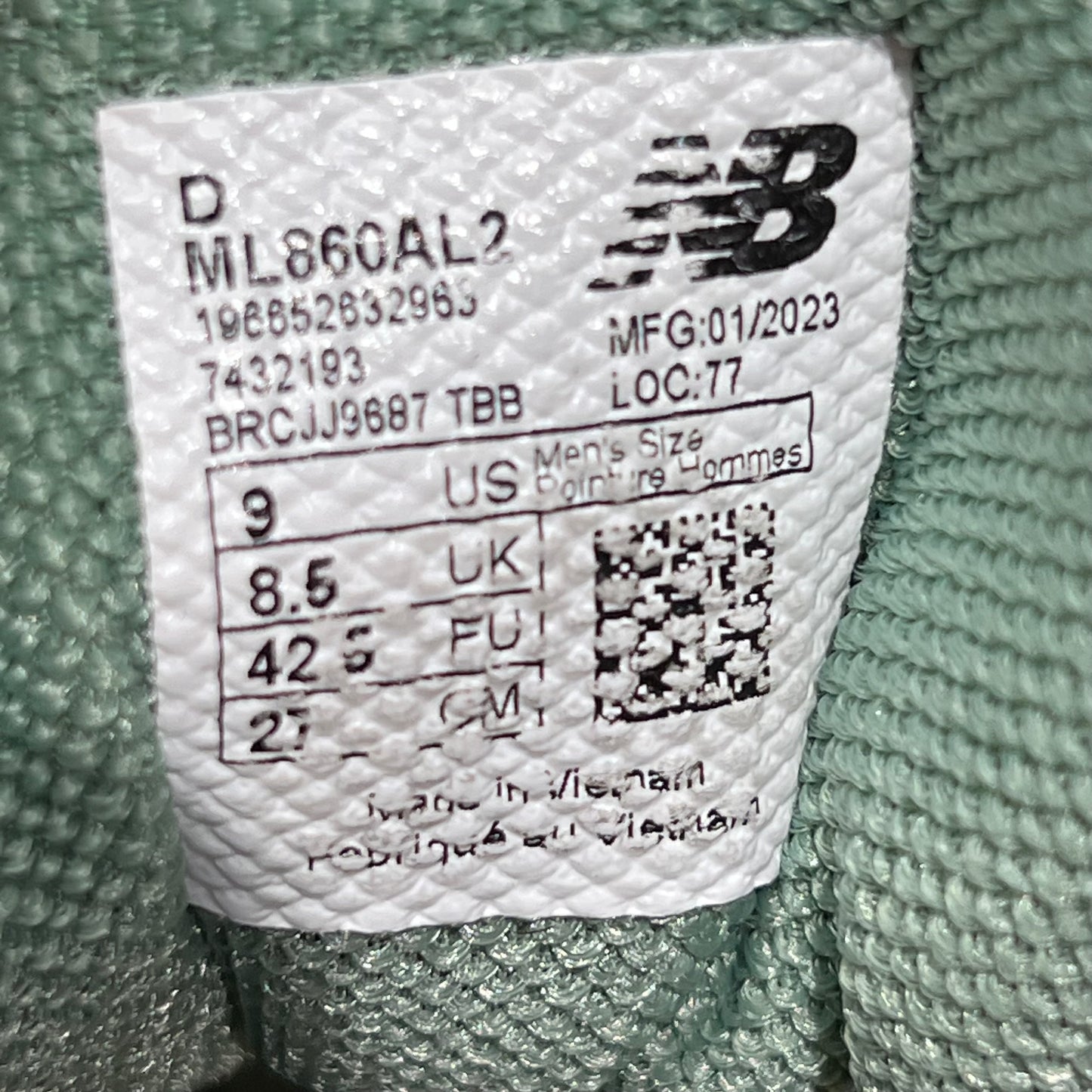 New Balance 860v2 Aime Leon Dore ALD Green (2023) Size 9 USED s20029