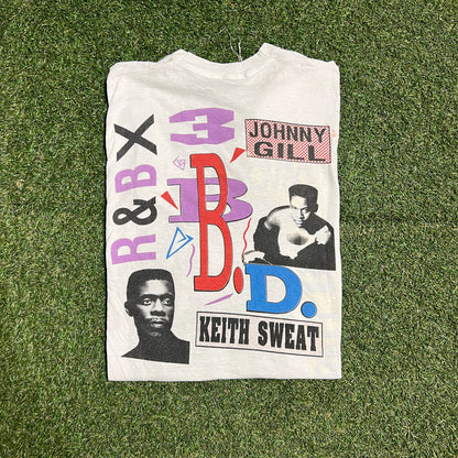 1990s Bell Biv Devoe "Do Me!" White Tee Size Medium USED v16082