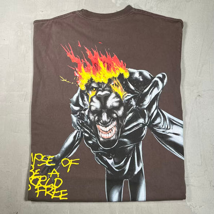Travis Scott Utopia Feast of Sight Brown Tee Size XXL USED x18454