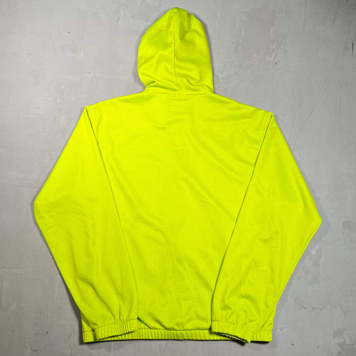 Stussy Athletic Safety Green Mesh Zip Up Hoodie Size Medium USED x18760