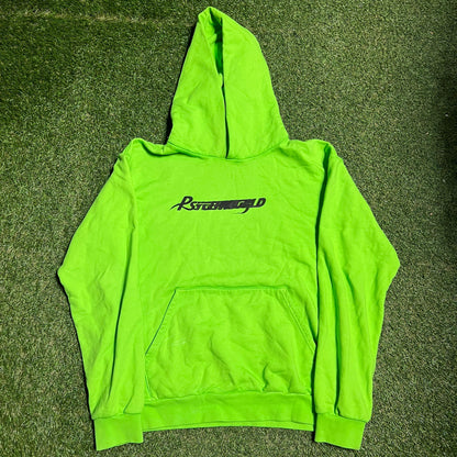 Psychworld Middle Logo Green Hoodie Size Large USED x13480