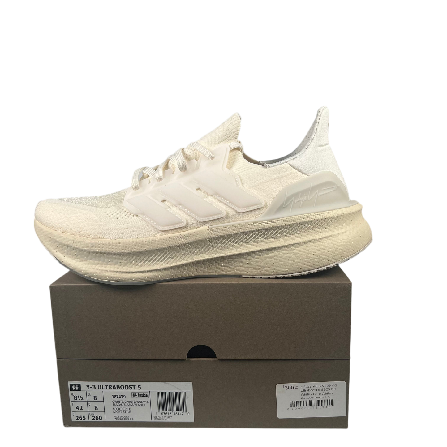 Adidas Y-3 Ultra Boost 5 Off White Wonder White (2024) Size 8.5 NEW s18499