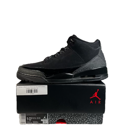 Jordan 3 Black Cat (2025) Size 10 USED s23664