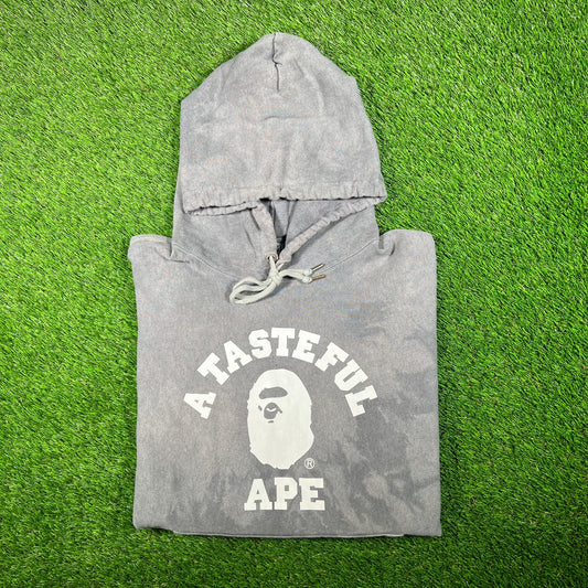 Bape JJJJound College Grey Hoodie Size XXL USED x15412