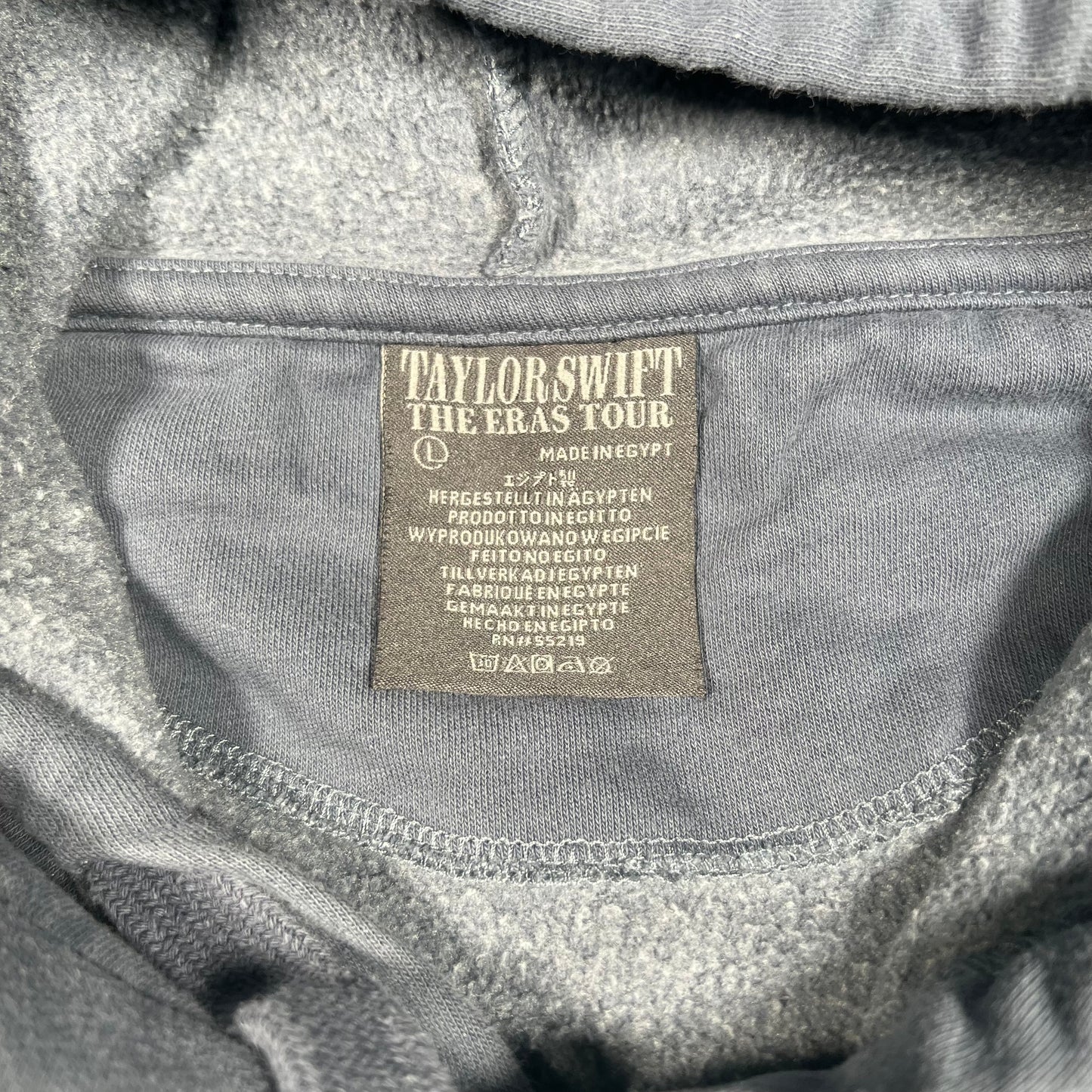 Taylor Swift Eras Tour 2024 Blue Hoodie Size Large USED v17568