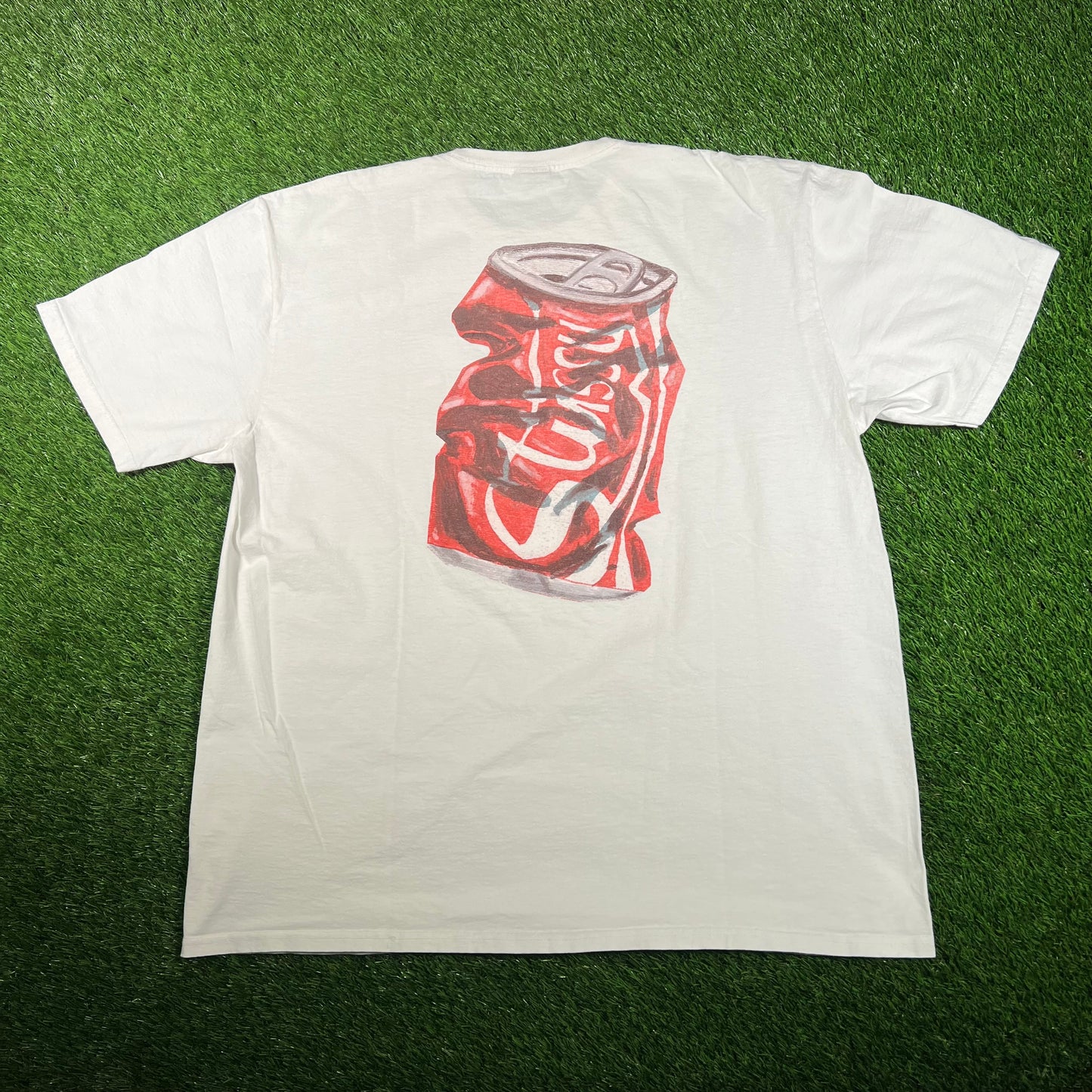 Stussy White Soda Can Tee (2023) Size XL USED x15850