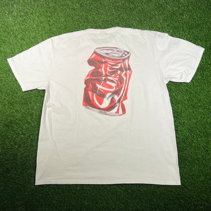 Stussy White Soda Can Tee (2023) Size XL USED x15850