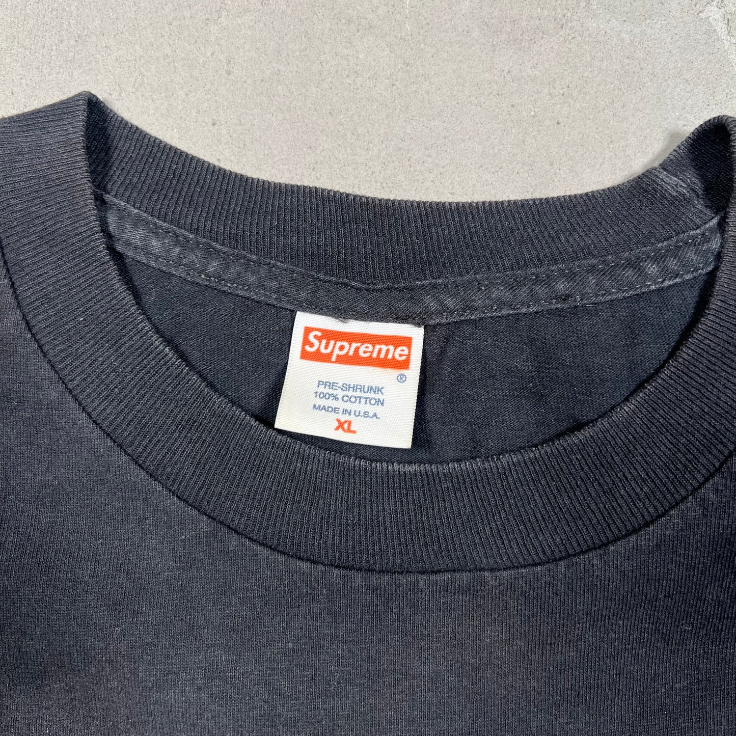 Supreme 2006 Hologram Box Logo Black Tee Size XL USED x8862