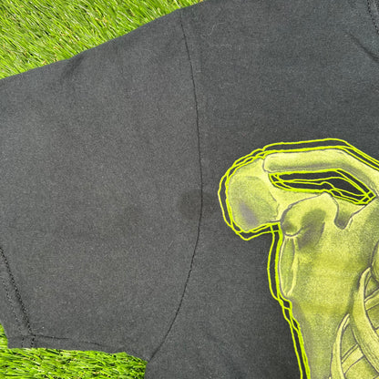 Skeleton Black Glow in the Dark Tee Size Small USED v16662