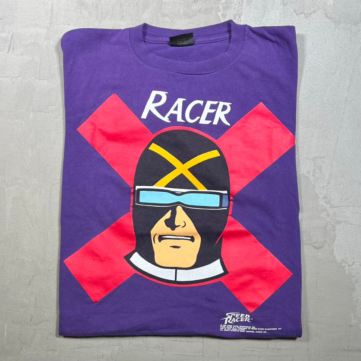 1992 Speed Racer "Racer X" Purple Tee Size Large USED v20305