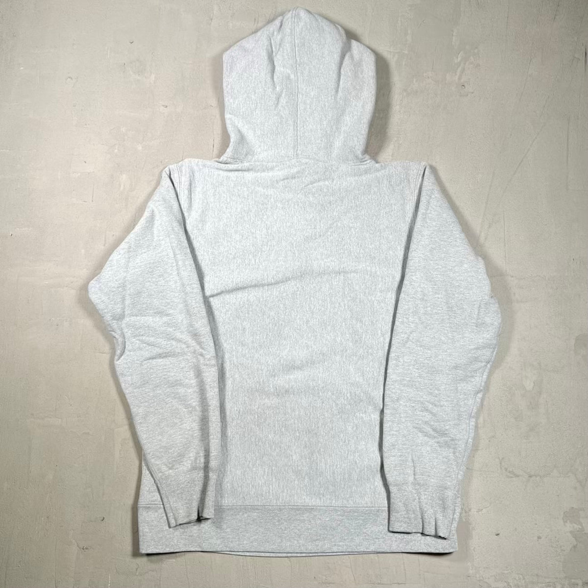 Supreme Small Box Logo Grey on Grey Hoodie Size Medium USED x18498