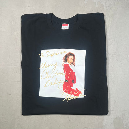 Supreme Mariah Carey Christmas Photo Black Tee Size XL USED x17317