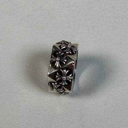 Chrome Hearts Pentagon Plus Cross Sterling Silver Ring Size 8 USED x18500