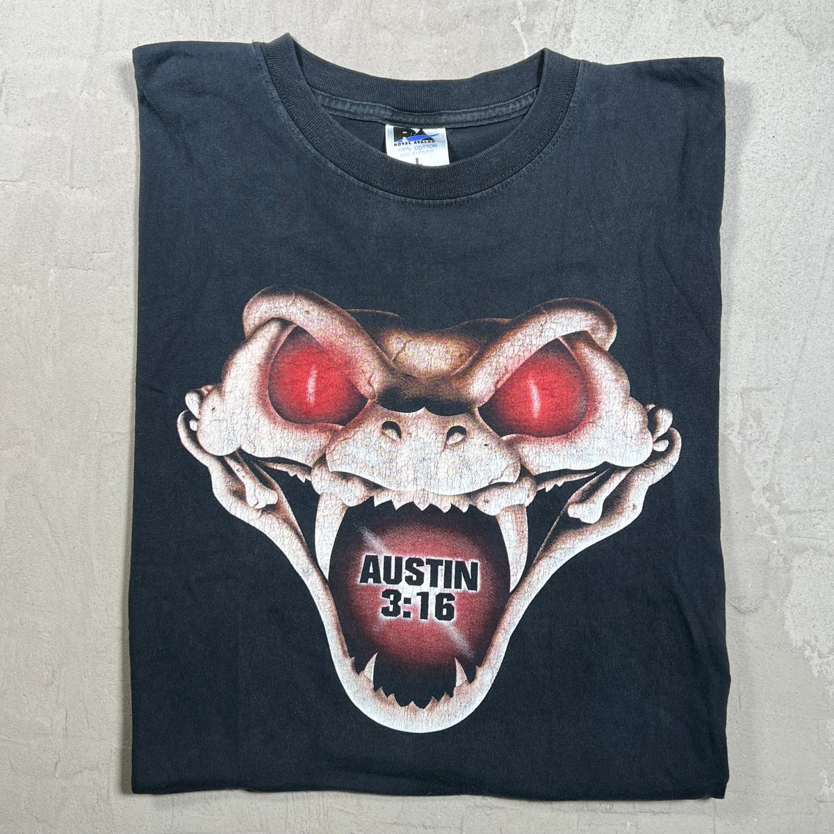 1998 Stone Cold WWF Dont Trust Anybody Black Tee Size Large USED v20152