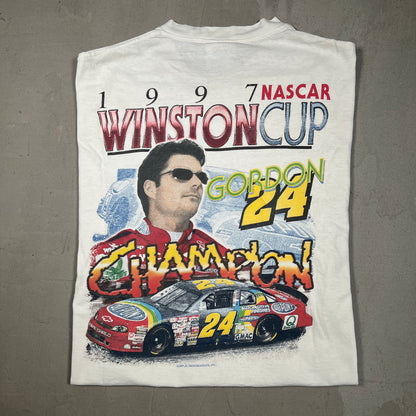 1997 Jeff Gordon Nascar Winston Cup Series White Tee Size XXL USED v17029