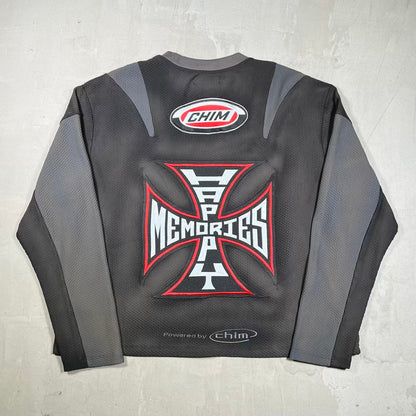 HMDD Black/Grey Moto Racing Jersey Size Large USED x18924