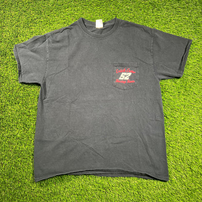 Y2K Crick Crest Racing Black Tee Size Large USED v18331