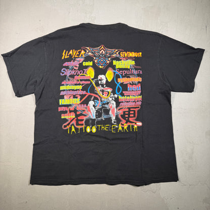 2000 Tattoo The Earth Ink Tour Tee Black Size XL USED v18267