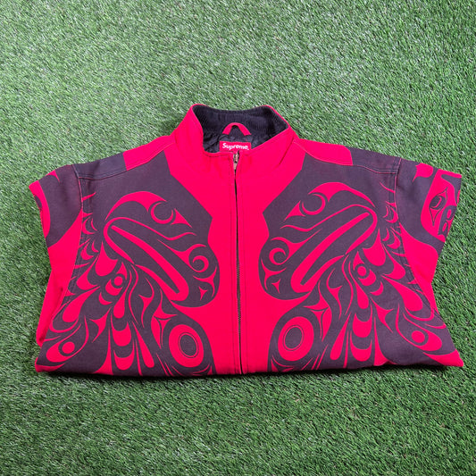 Supreme Red Makah Zip Up Jacket (2019) Size Large USED x15514
